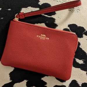 Coach Corner Zip Wristlet